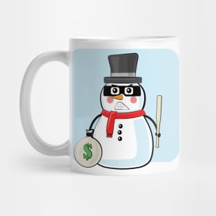 Snowman Bandit - Funny Illustration Mug